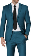 WEEN CHARM Men's Suits Slim Fit 2 Piece Two Button Blazer Set