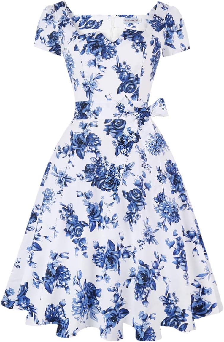 Girstunm Women's Classic Tea Dress with Pockets for All Occasions