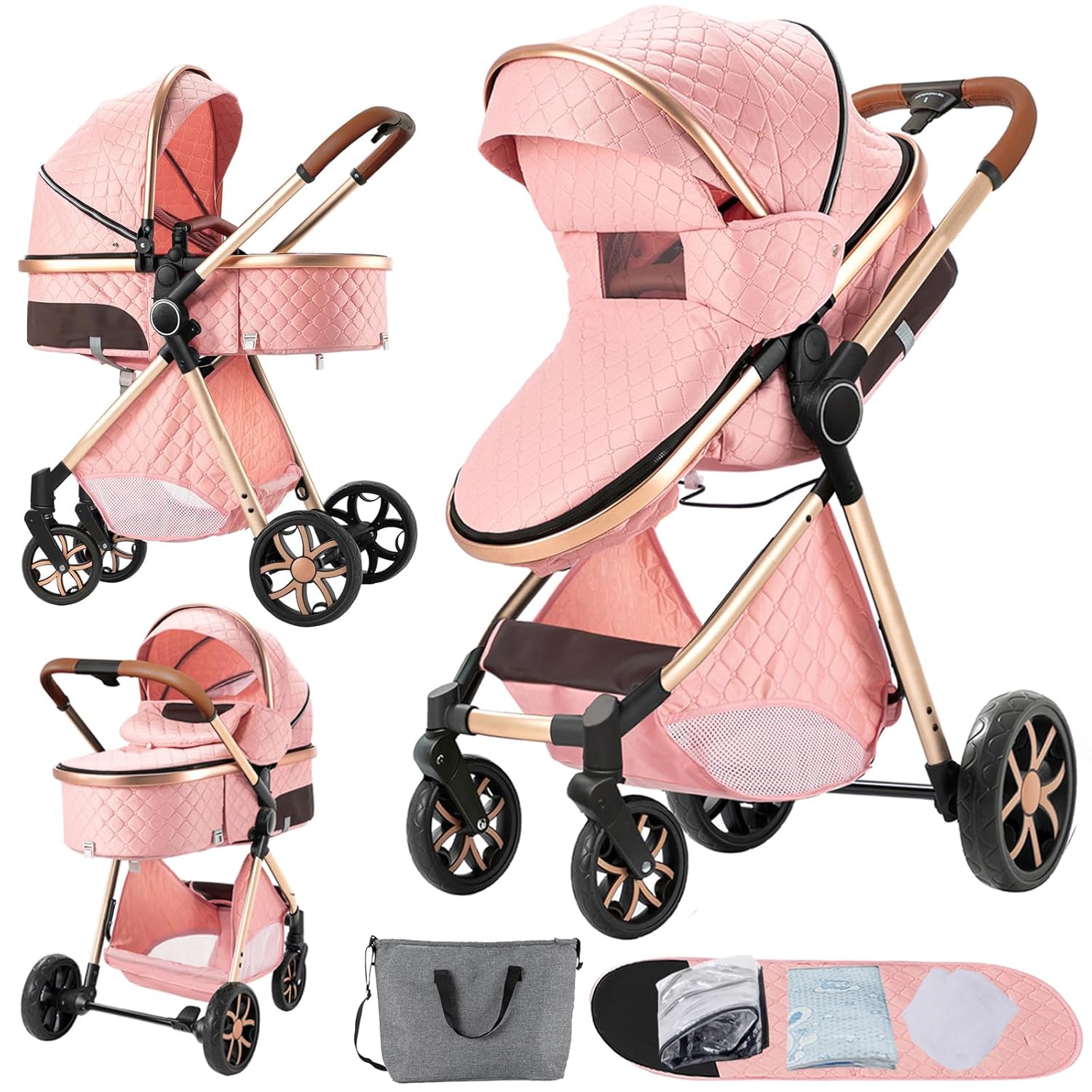 2 in 1 Baby Stroller Convertible Foldable Standard Pushchair