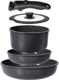 GiPP Ceramic Pots and Pans Set Non Stick - Space Saving Cookware