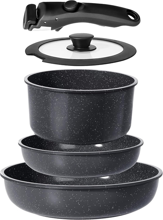 GiPP Ceramic Pots and Pans Set Non Stick Cookware for Healthy Cooking