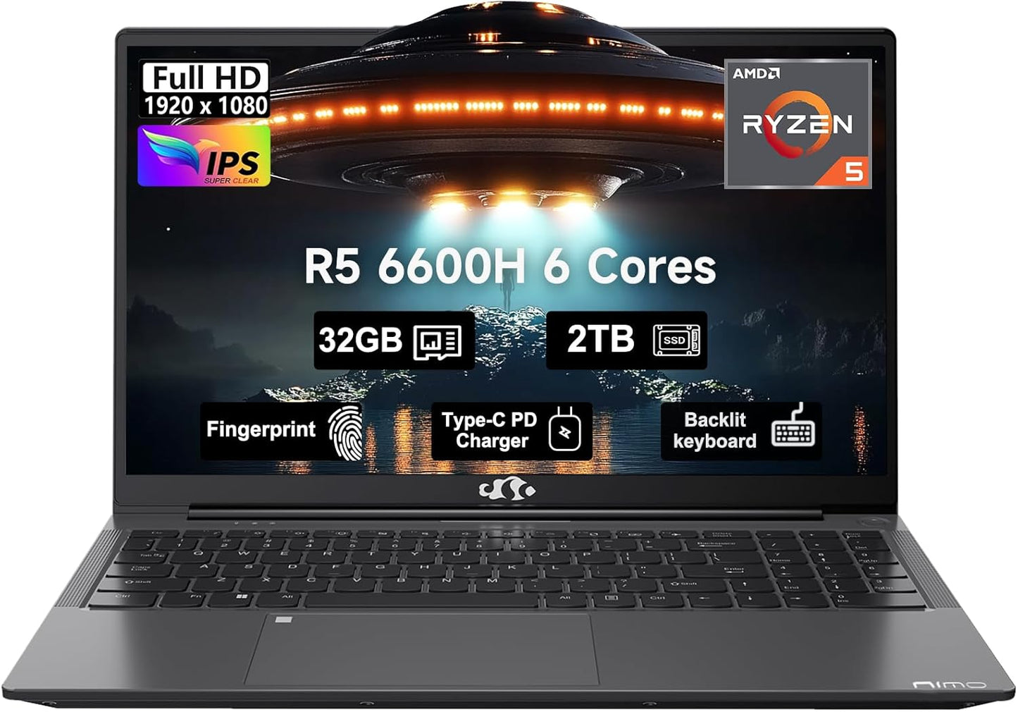 15.6 Business Gaming Laptop with AMD Ryzen 5 and 32GB RAM