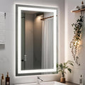 40x26 LED Lighted Bathroom Mirror with Dimmable Front and Back Lights
