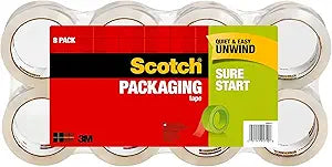 Scotch Sure Start Shipping Packaging Tape for Secure Packing