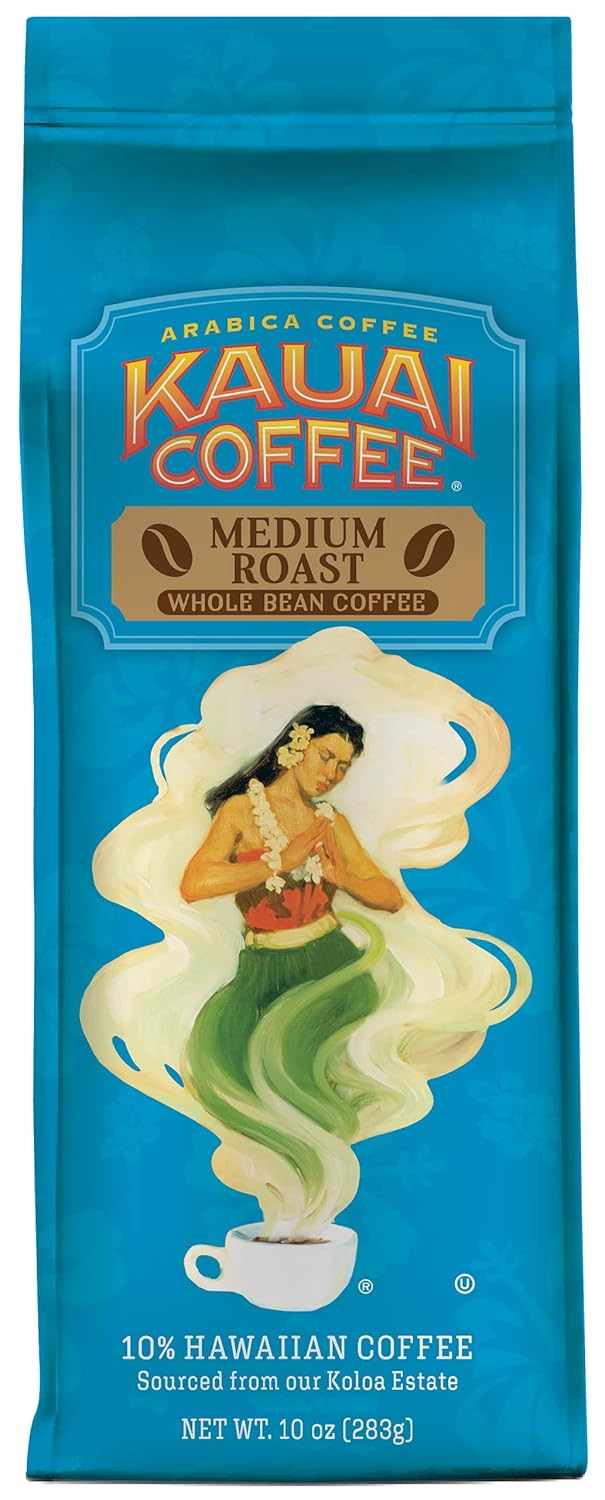 Kauai Coffee Koloa Estate Medium Roast - Premium 10 oz Whole Bean