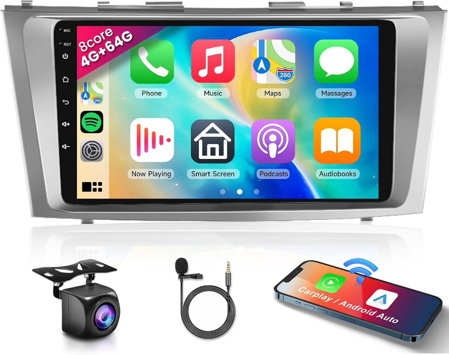 Podofo 8 Core Android Car Radio Stereo for Toyota Camry 2006-2011