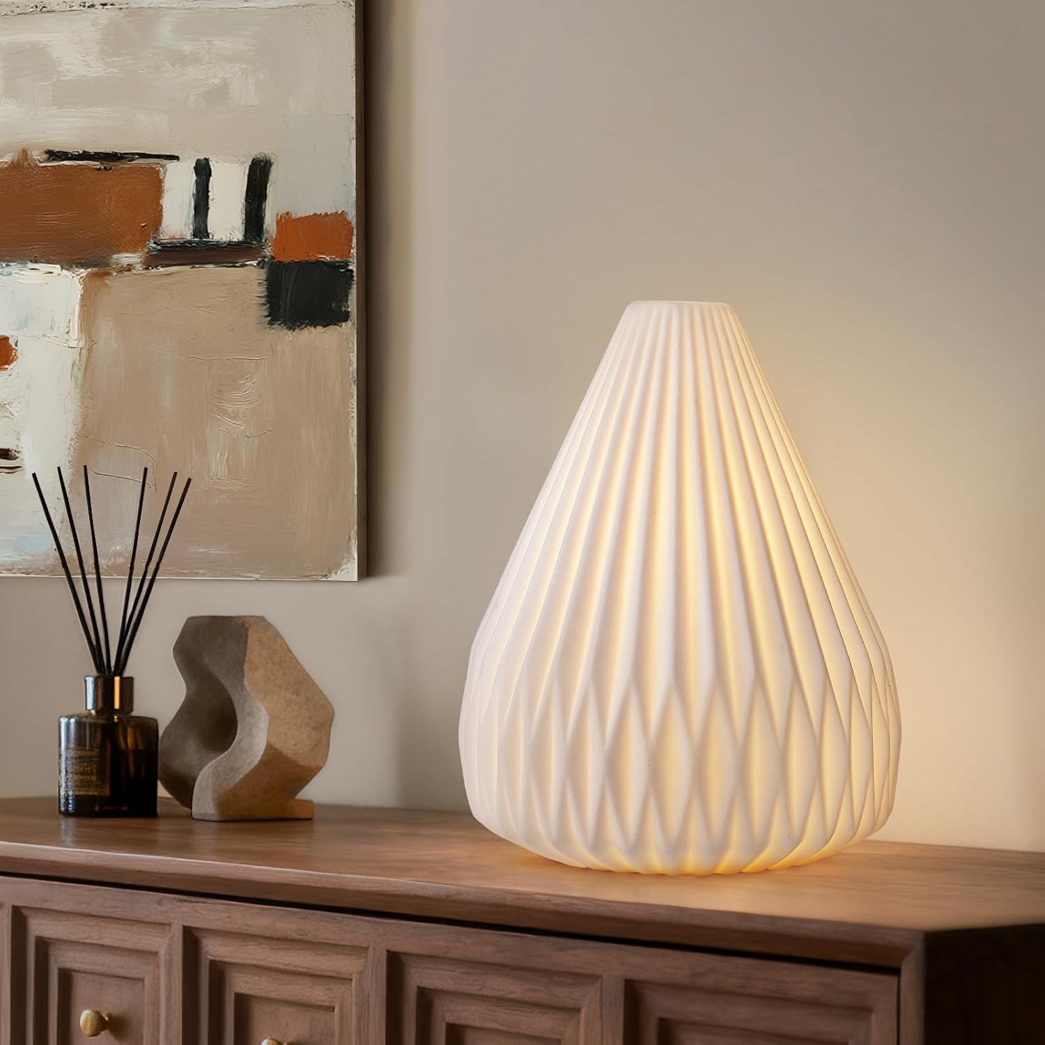 Modern Ceramic Table Lamp for Bedroom and Living Room Decor