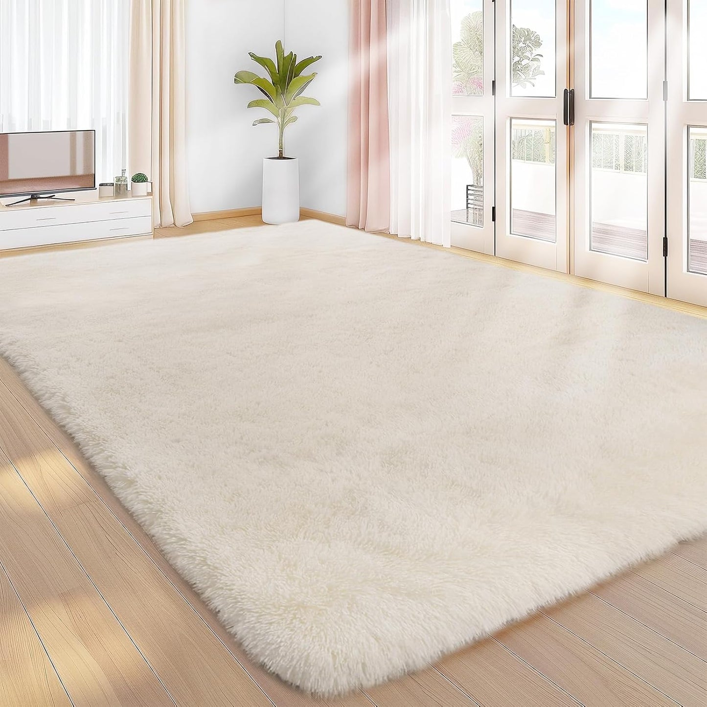 Sour Lemon Area Rugs 9x12 Living Room Soft Plush Furry Carpet