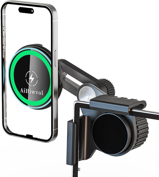 Qi2 15W Tesla Magnetic Car Charger Holder for iPhone