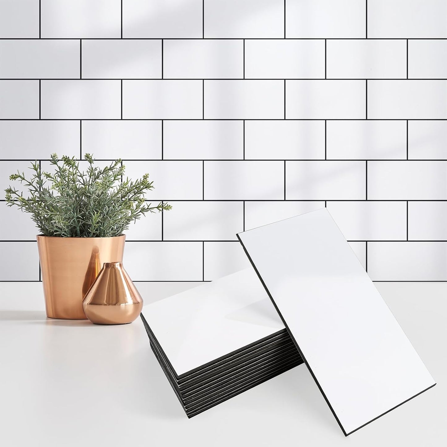 100 Pieces Peel and Stick Backsplash for Kitchen and More
