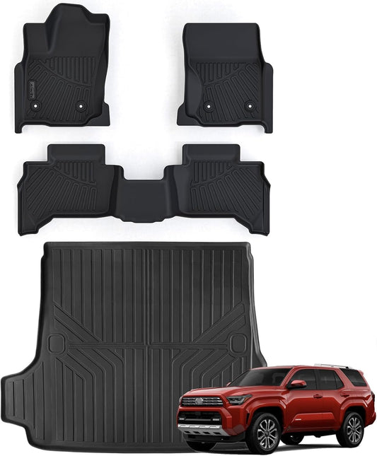 Custom Fit Floor Mats for 2025 Toyota 4runner Gas with Cargo Liners