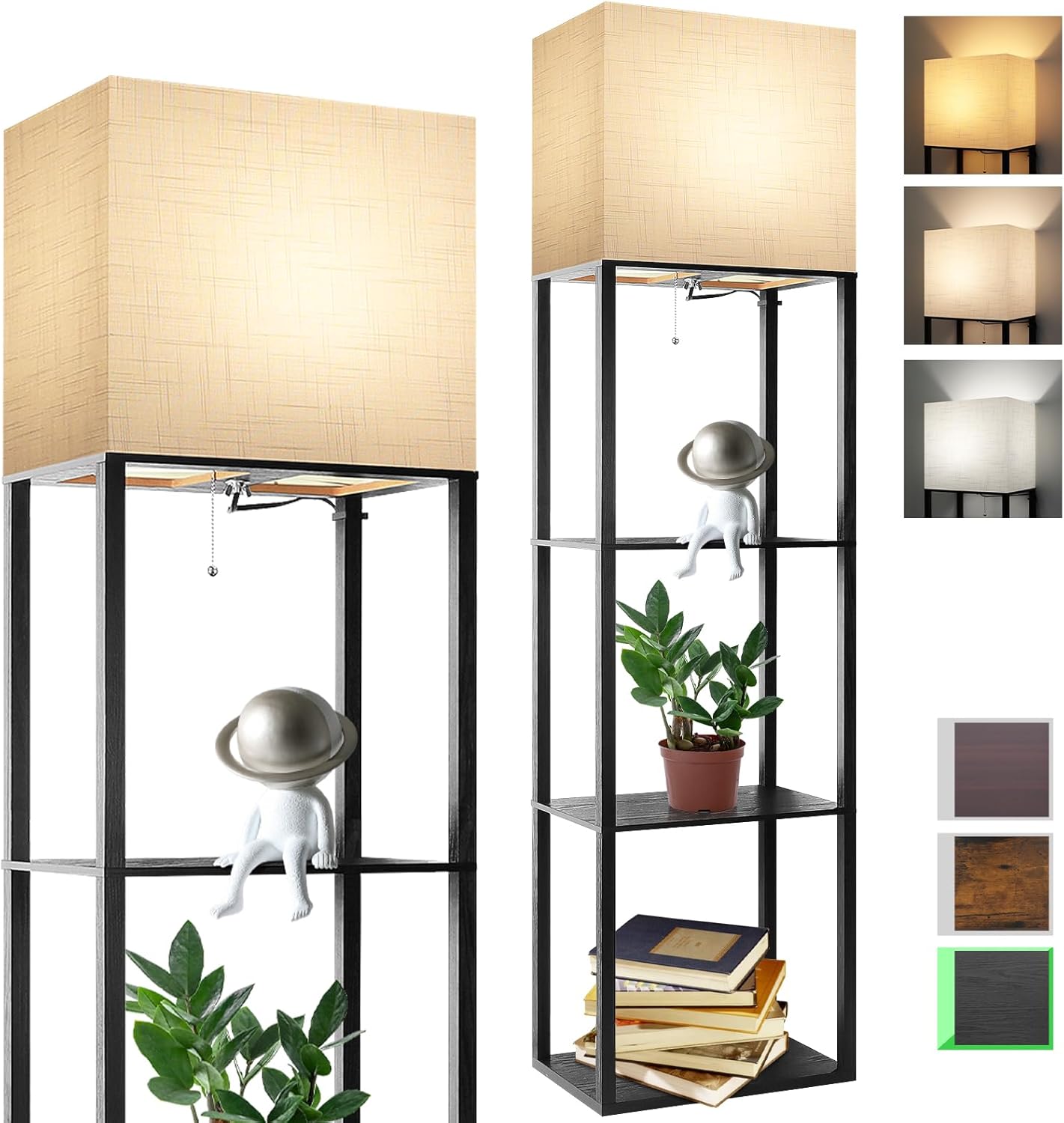 RUNTOP Plus Floor Lamp with Shelves for Stylish Home Decor