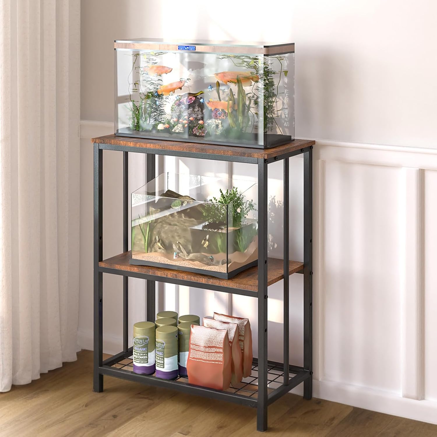10-20 Gallon Fish Tank Stand for Aquariums and Reptiles