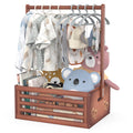 Baby Shower Crate Closet Large Brown - Bamboo Gift Basket with Hanger