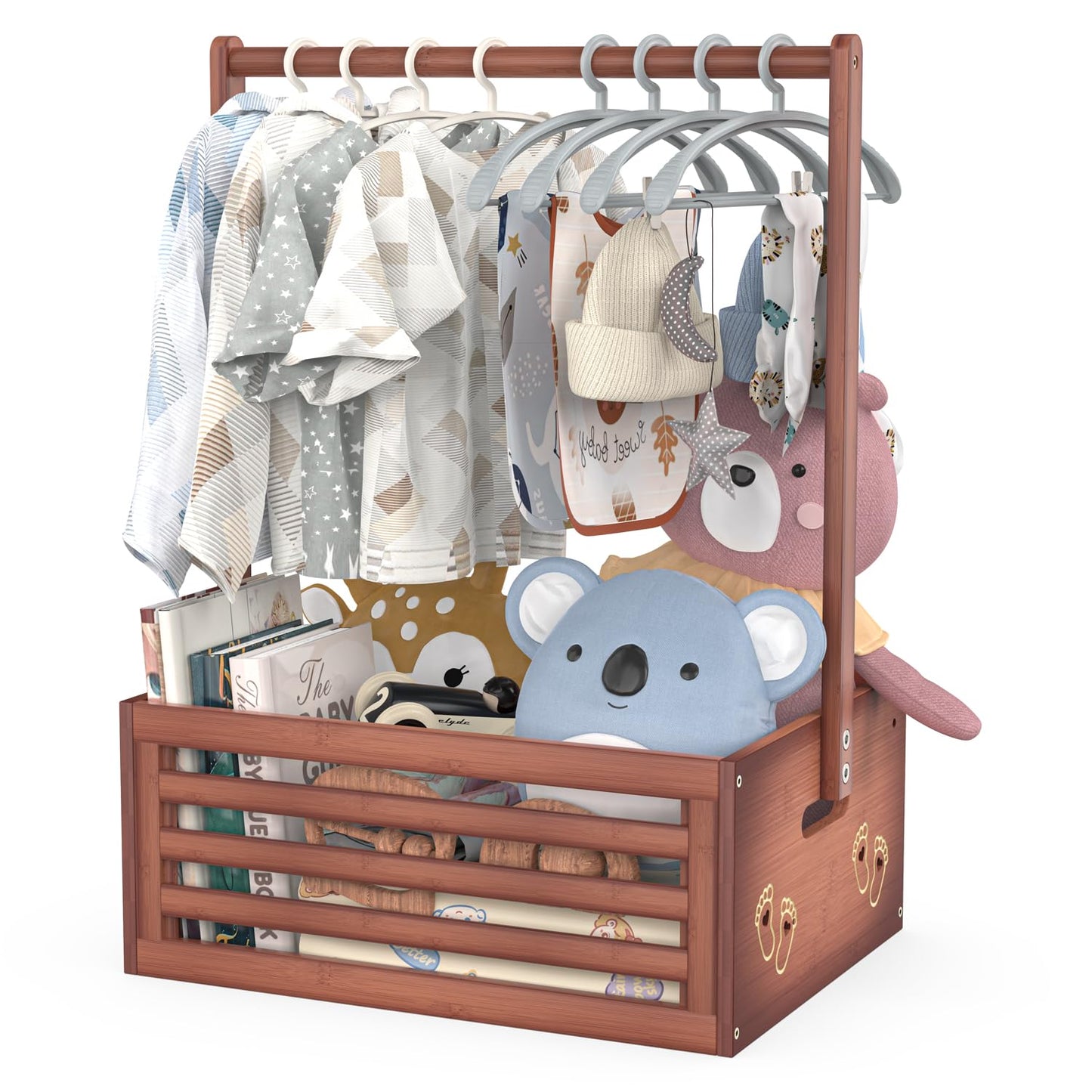 Baby Shower Crate Closet - Elegant Gift Basket for Newborns