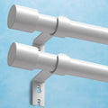 2 Pack Heavy Duty Curtain Rods 48 to 84 in - Sturdy Adjustable Set