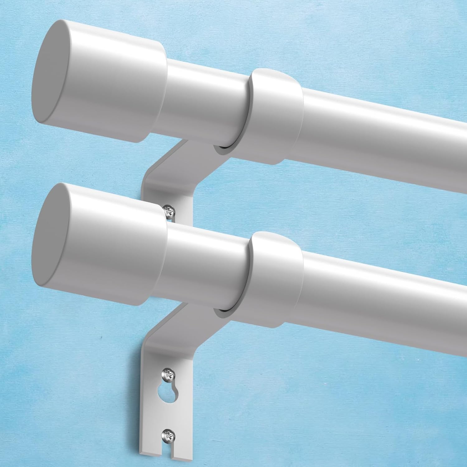 Heavy Duty Curtain Rods Set of 2 for Windows 48 to 84 Inch