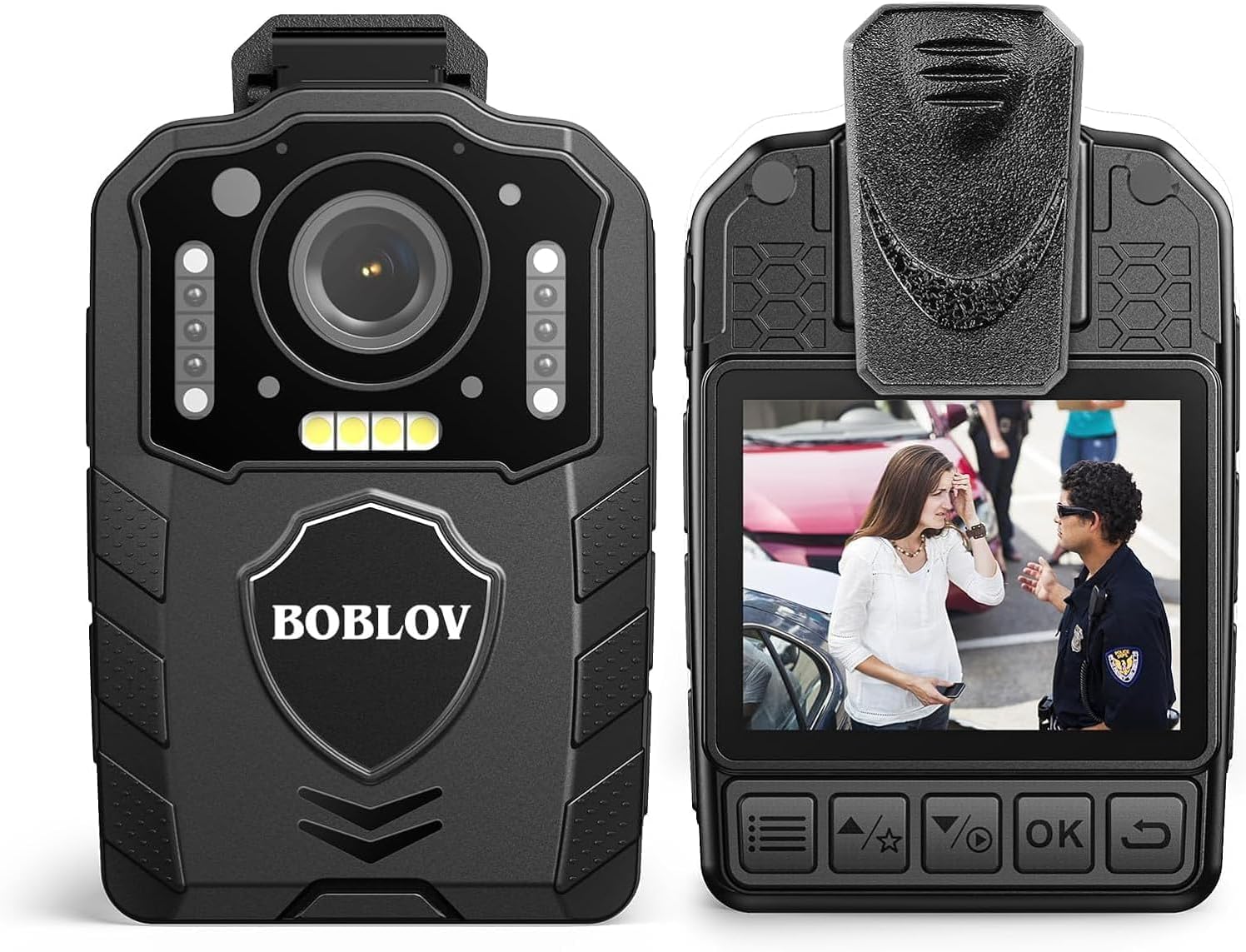 BOBLOV KJ25 1080P Body Cam with Night Vision for Safety