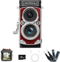 CHUZHAO Vintage Mini Digital Camera TLR Style - Pocket 1080P Vlogging