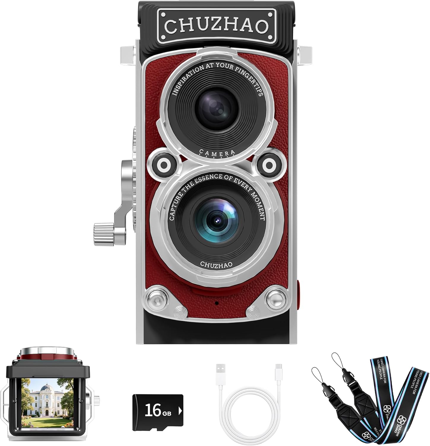 CHUZHAO Vintage Mini Digital Camera for Unique Photography