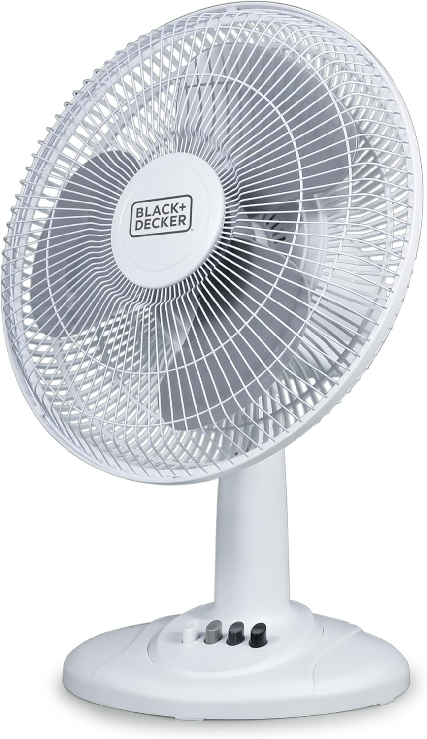 BLACK+DECKER 12 Fan for Home and Office with 3 Speed Settings