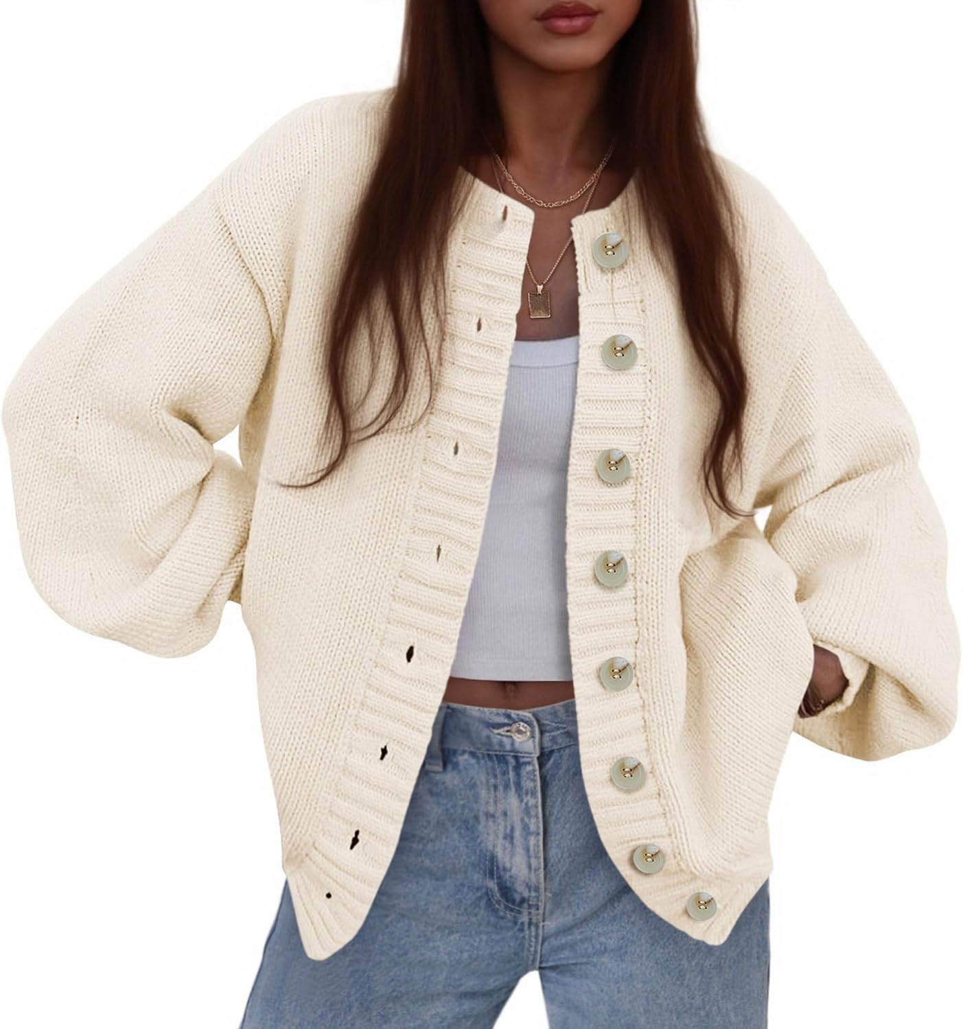 Trendy Chunky Knit Cardigan Sweaters for Women in 2025
