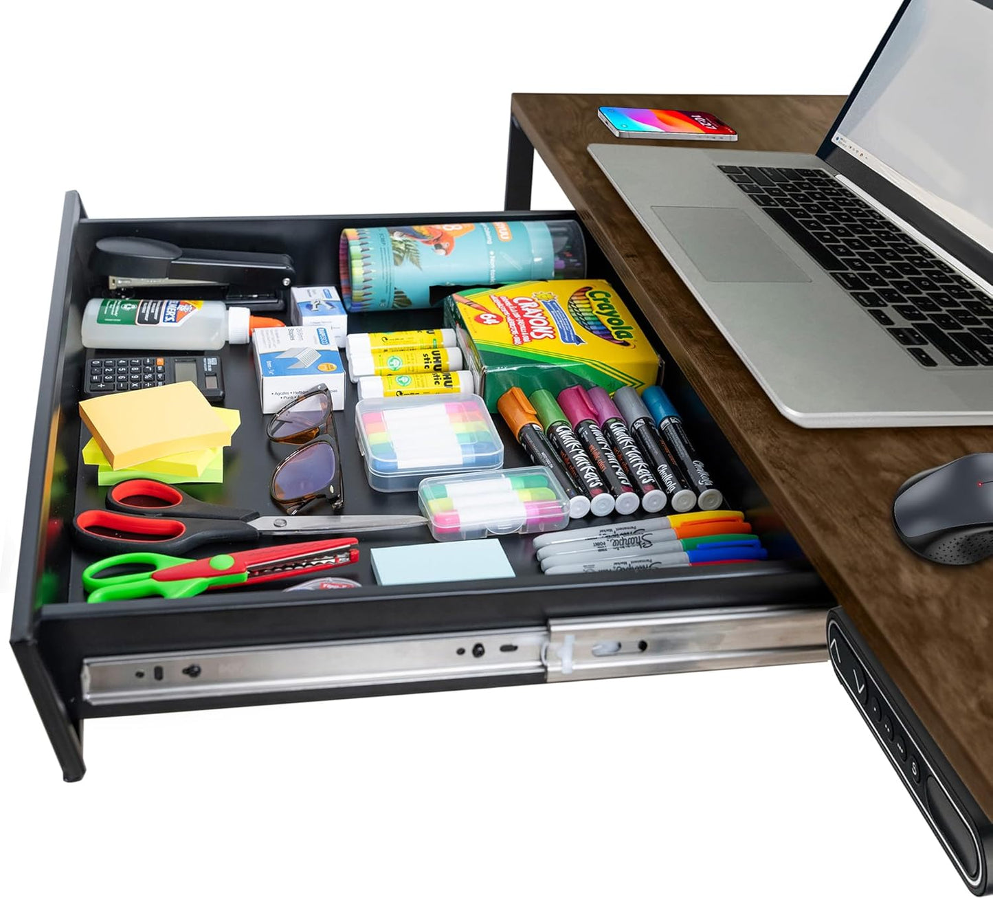 Difinati 23.6 Under Desk Slide Out Drawer - Maximize Space