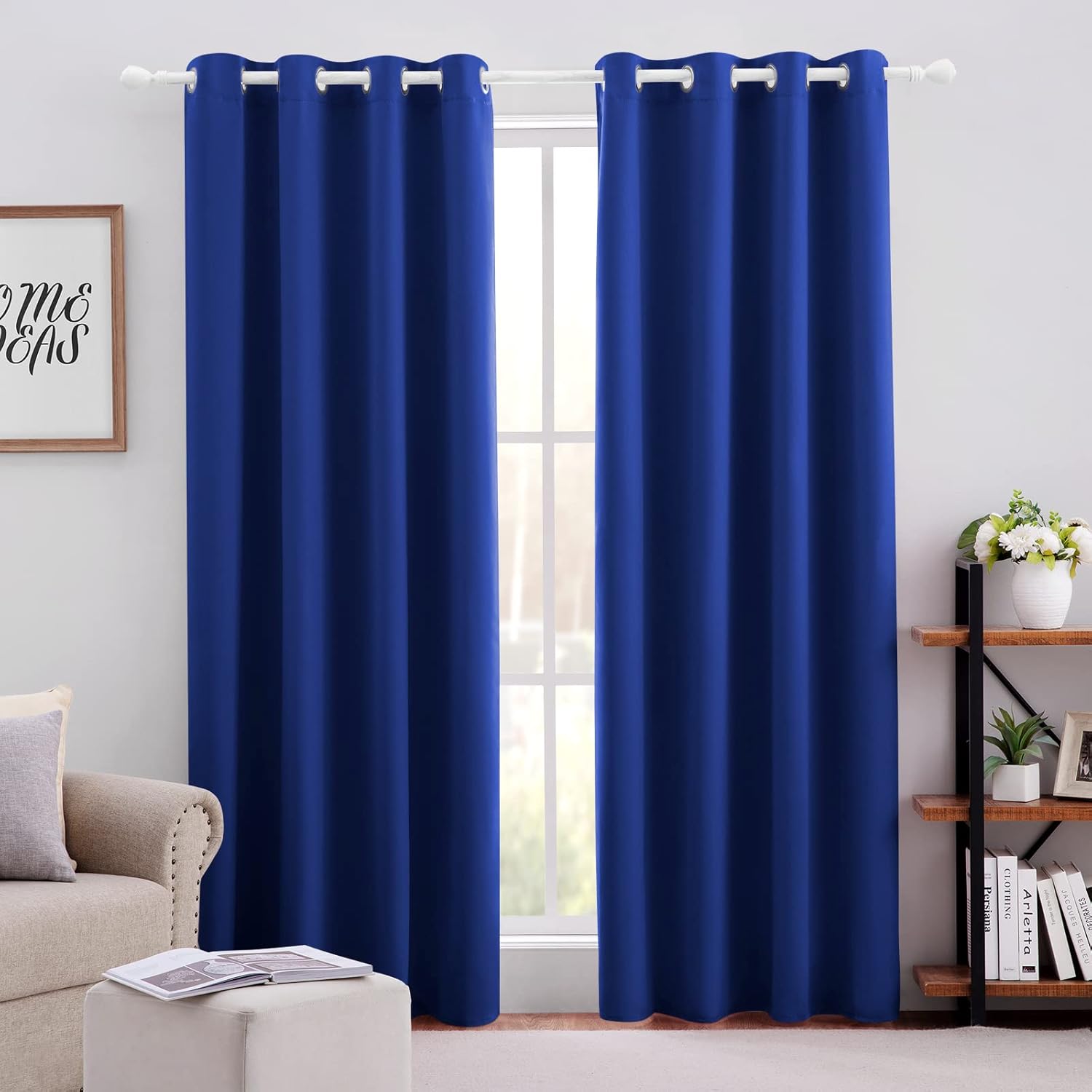 HOMEIDEAS Blackout Curtains for Bedroom 52 X 96 Inch Long Set