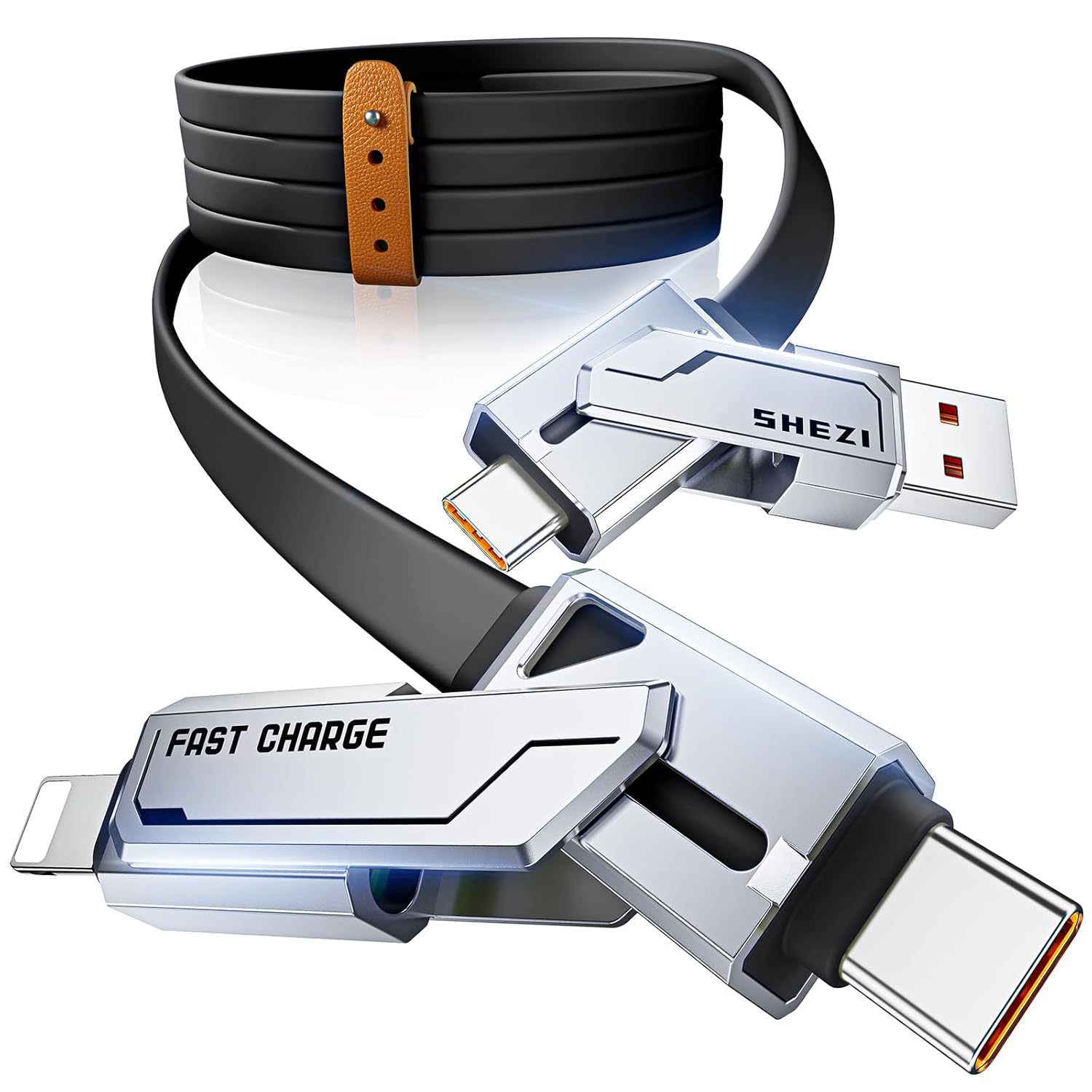 SHEZI 4-in-1 MFI Certified 60W Fast Charge Cord