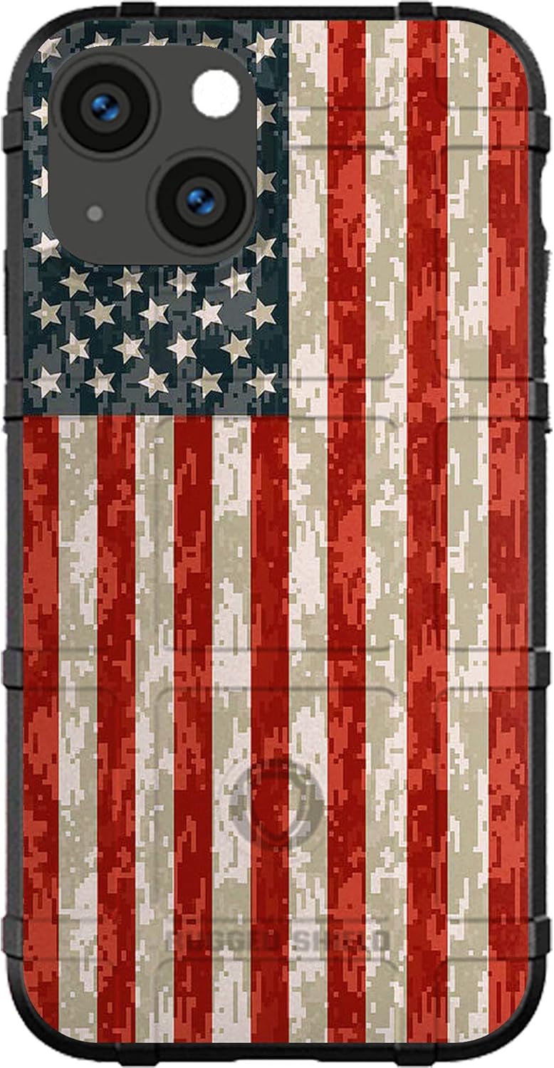 EGO TACTICAL Rugged Shield Case for iPhone 13 Mini - USA Flag