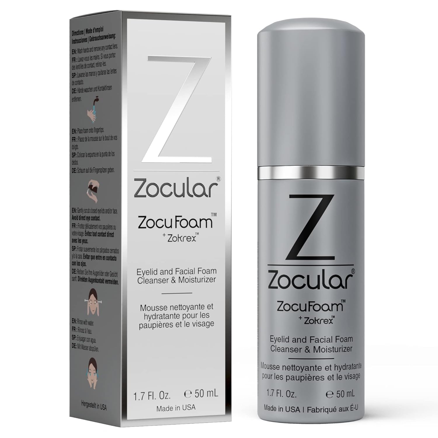 Zocular ZocuFoam Eyelid Cleanser - Gentle Foaming Scrub