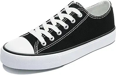 Obtaom Womens Canvas Shoes Low Top Fashion Sneakers for Comfort