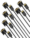 DisplayPort to VGA Cable 6FT 6 Pack - Reliable 1080p DP to VGA Adapter