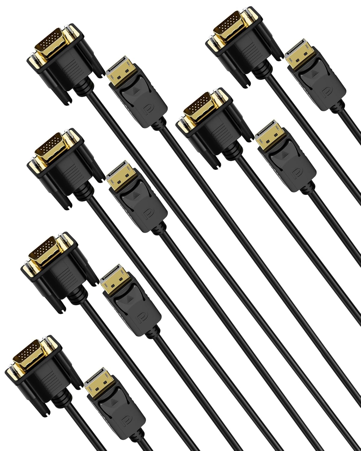 DisplayPort to VGA Cable 6FT for Dual-Screen Flexibility