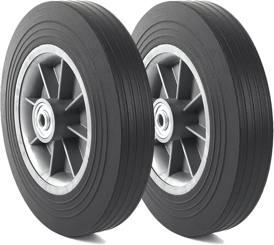 10 In Flat Free Solid Rubber Tire and Wheel for Hand Trucks
