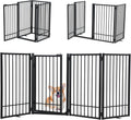 SMONTER Free Standing Dog Gate with Door Walk Through for Pets