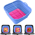 Reusable Silicone Air Fryer Liners - Easy Clean, Yansipor, Blue