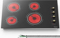 30 Inch Electric Cooktop 4 Burner 6700W Built-in - Fast Heat Control