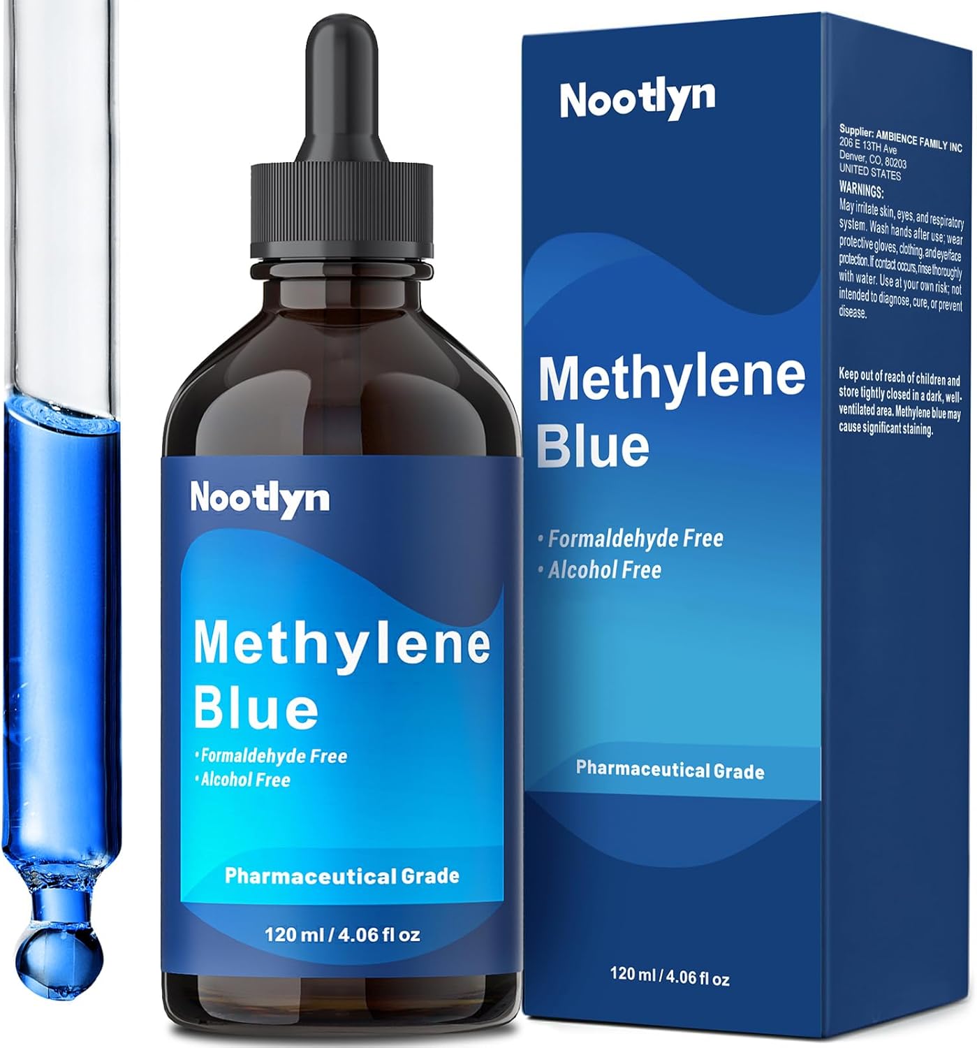 Methylene Blue Drops for Brain Health - 5X Concentrated Formula