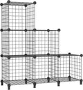 Wire Cube Storage Organizer 6-Cube Shelf - Modular Closet Solution
