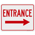 Right Arrow Entrance Sign 24x30 in - Durable Reflective Directional