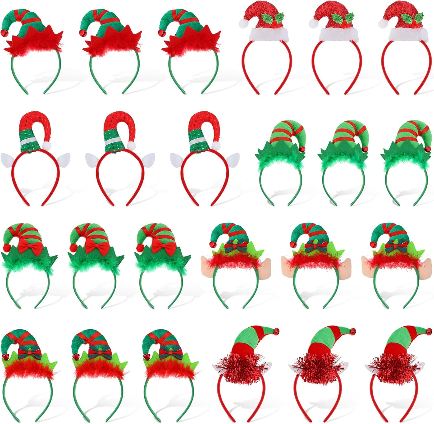 Ceenna 24 Pcs Christmas Headbands for Festive Celebrations