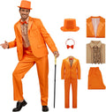 Harry and Lloyd Costume for Men Dumb Blue and Orange Tuxedo Set