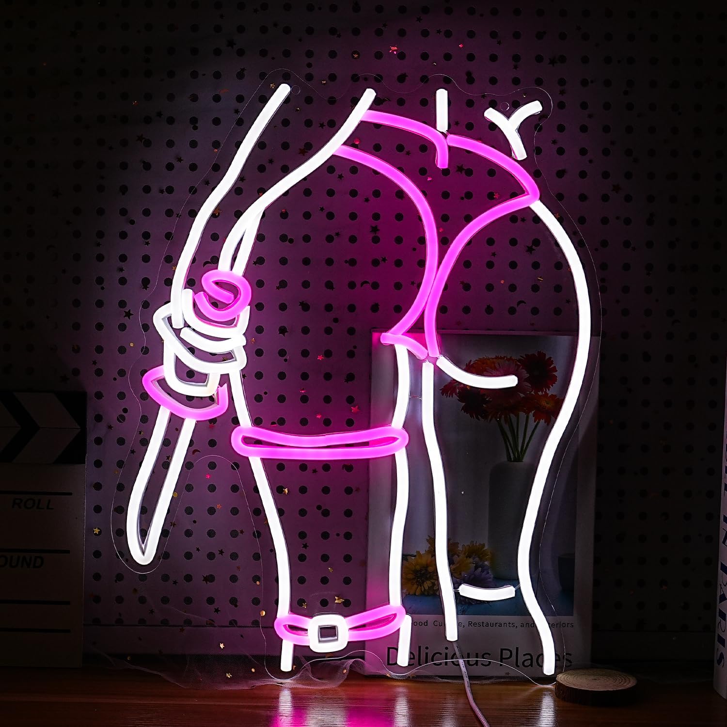 Lady Neon Sign Dimmable USB Powered Light for Room Decor