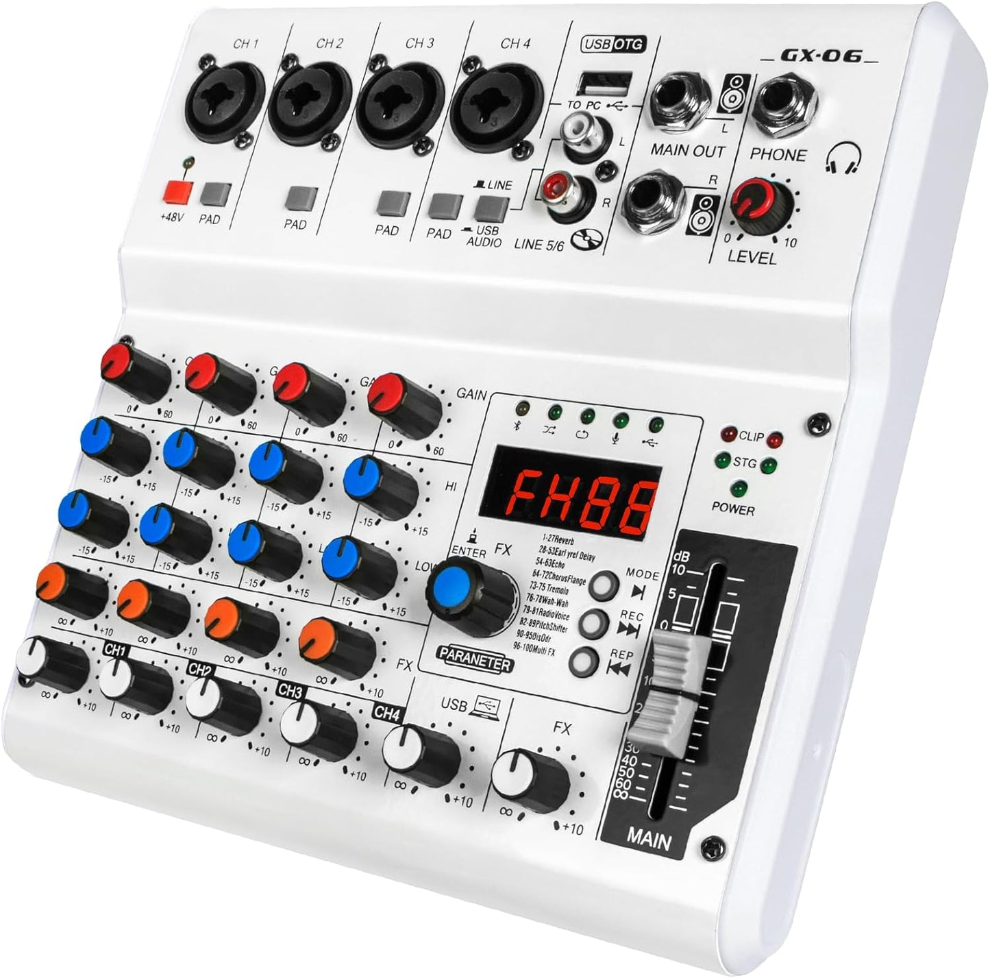 6-Channel Audio Mixer with 99 Sound Effects for Live Streaming