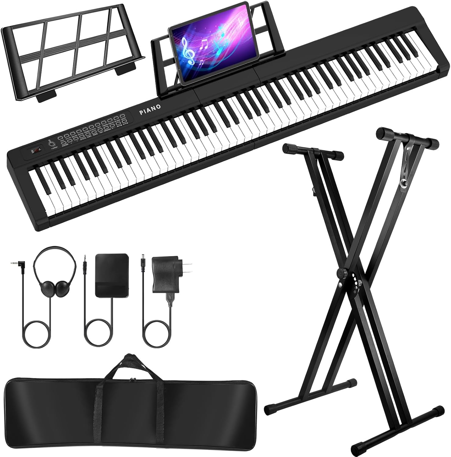 Digital Piano 88 Key Full Size Semi Weighted Keyboard Set
