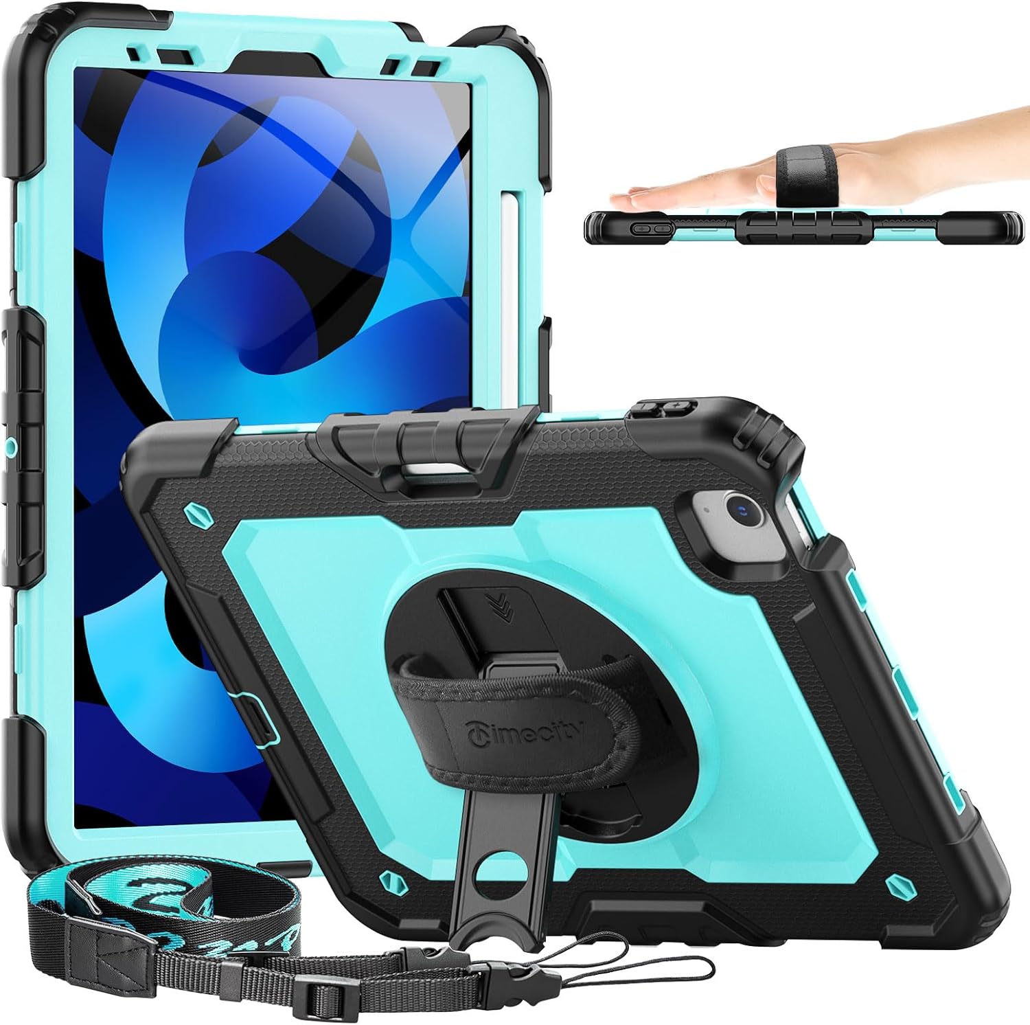 Timecity iPad Air 4/5 Case with Screen Protector and Kickstand