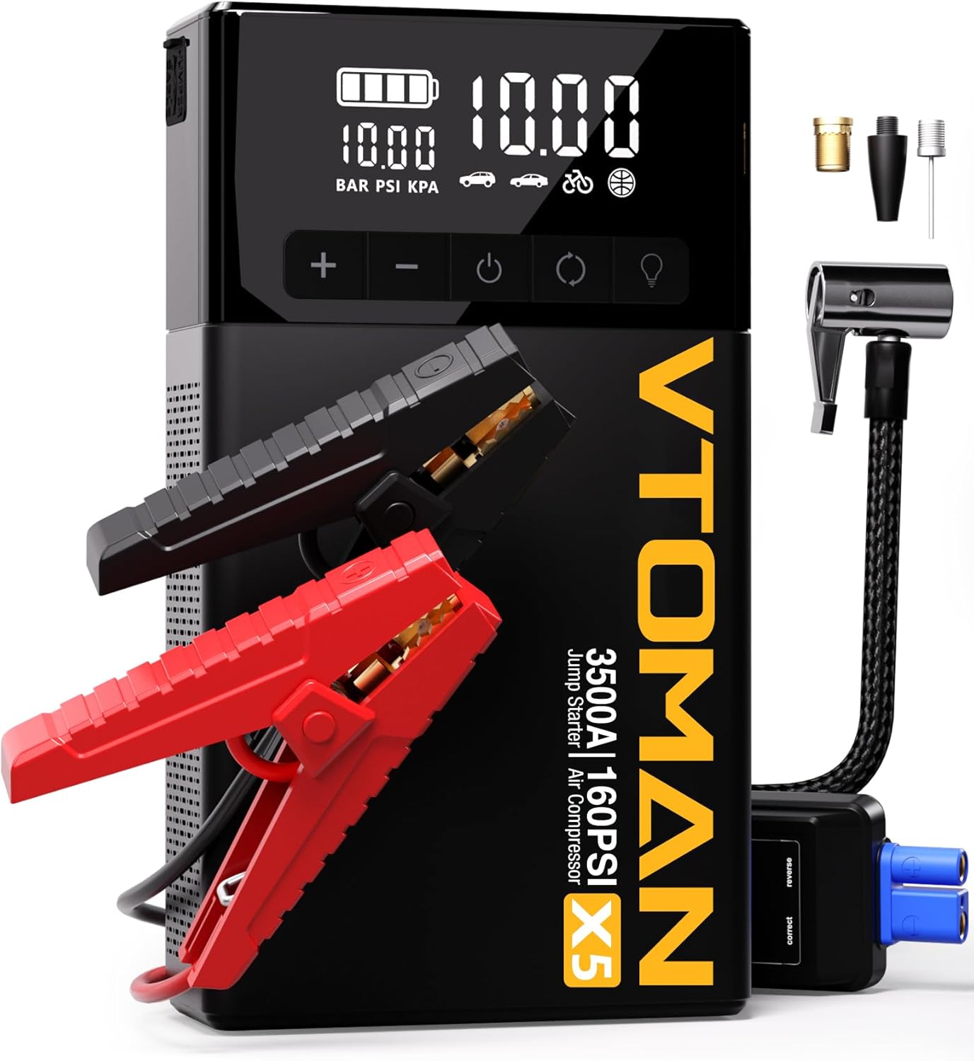 VTOMAN X5 3500A Jump Starter: Power & Precision in One!