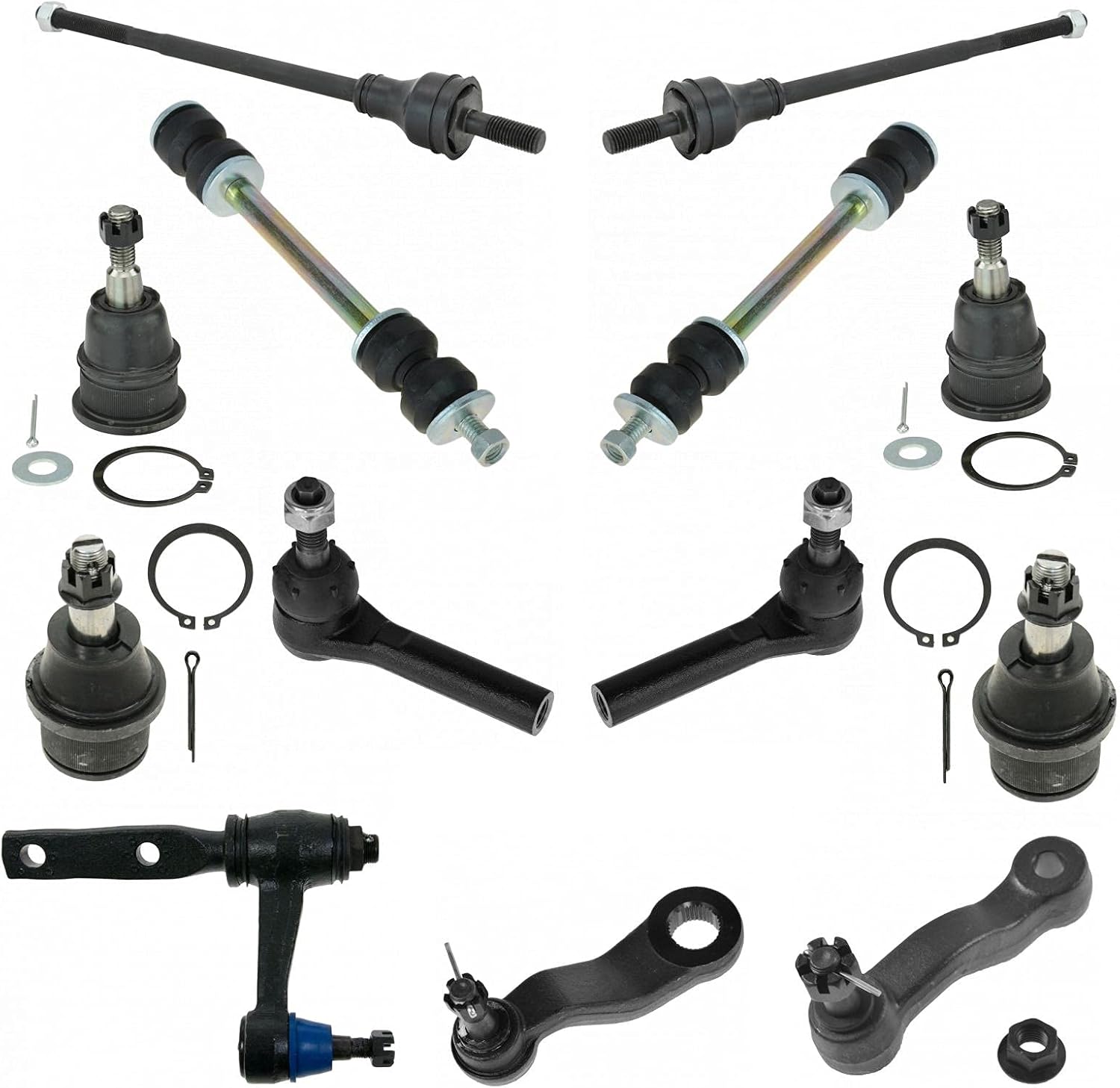 TRQ Front Steering & Suspension Kit for Chevrolet GMC Vehicles