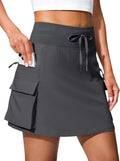 SANTINY 16ft Cargo Skort with 6 Pockets - UPF50+ Travel Skort